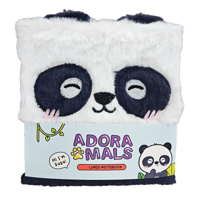 Adoramals Panda Plush Fluffy Notebook